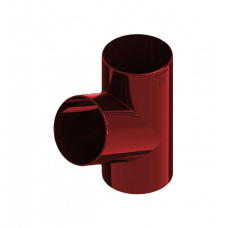 Трійник 80мм ПВХ, колір Червоний, Ines