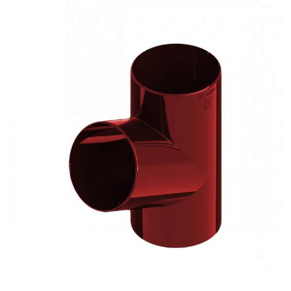 Трійник 80мм ПВХ, колір Червоний, Ines