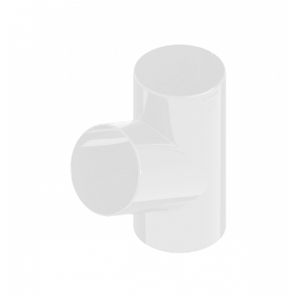 Трійник 80мм ПВХ, колір Білий, Ines