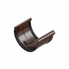 Муфта жолоба 120мм ПВХ, колір Коричневий, Ines