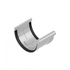 Муфта жолоба 120мм ПВХ, колір Сірий, Ines