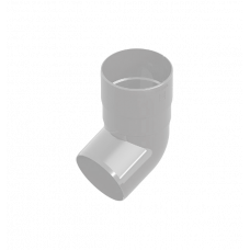 Коліно 80мм ПВХ, колір Сірий, Ines