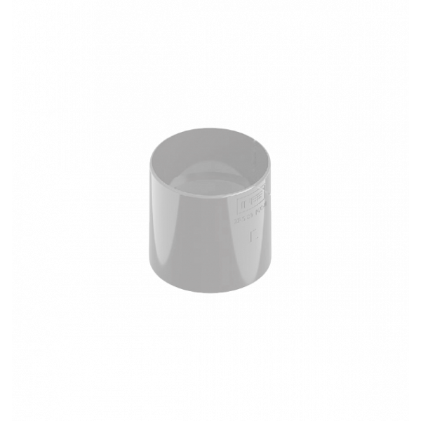 Муфта труби 80мм ПВХ, колір Сірий, Ines