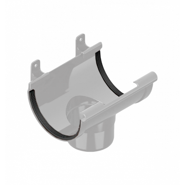 Сливна воронка 120/80мм ПВХ, колір Сірий, Ines