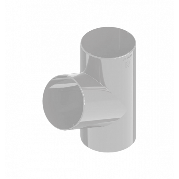Трійник 80мм ПВХ, колір Сірий, Ines