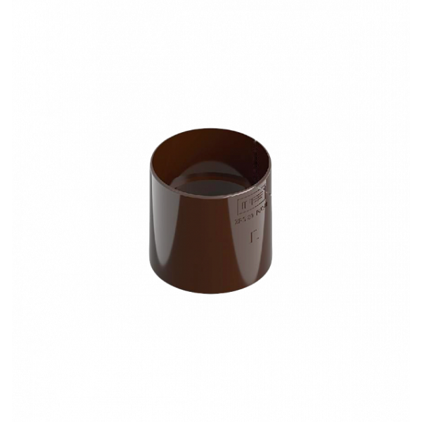 Муфта труби 80мм ПВХ, колір Коричневий, Ines