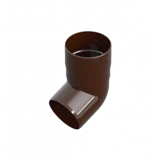 Коліно 80мм ПВХ, колір Коричневий, Ines