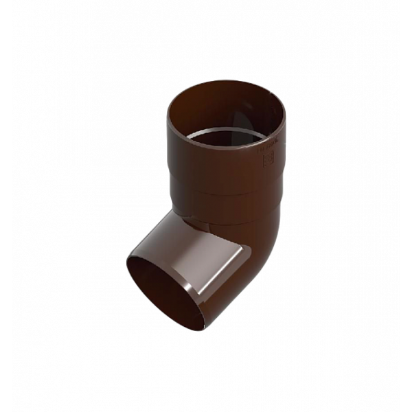Коліно 80мм ПВХ, колір Коричневий, Ines