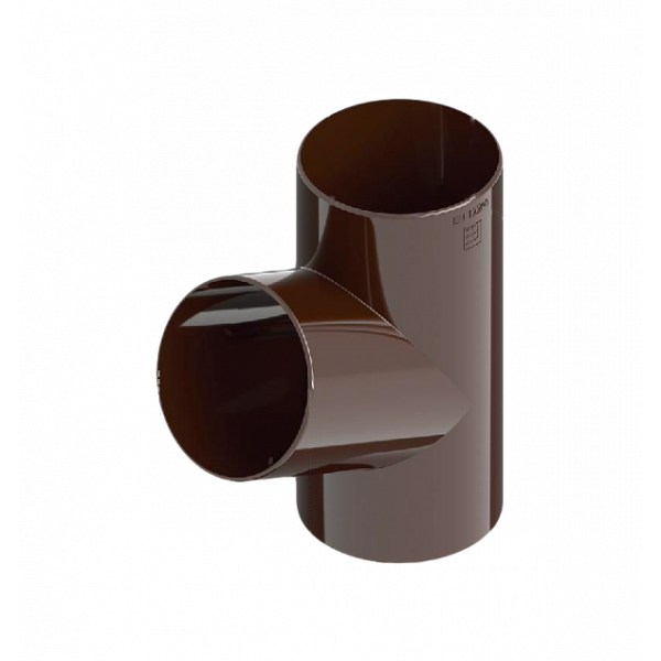Трійник 80мм ПВХ, колір Коричневий, Ines