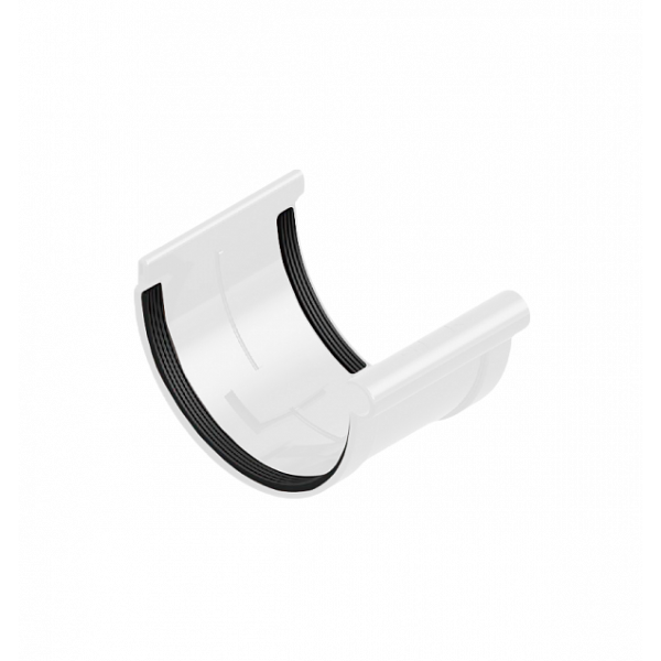 Муфта жолоба 120мм ПВХ, колір Білий, Ines