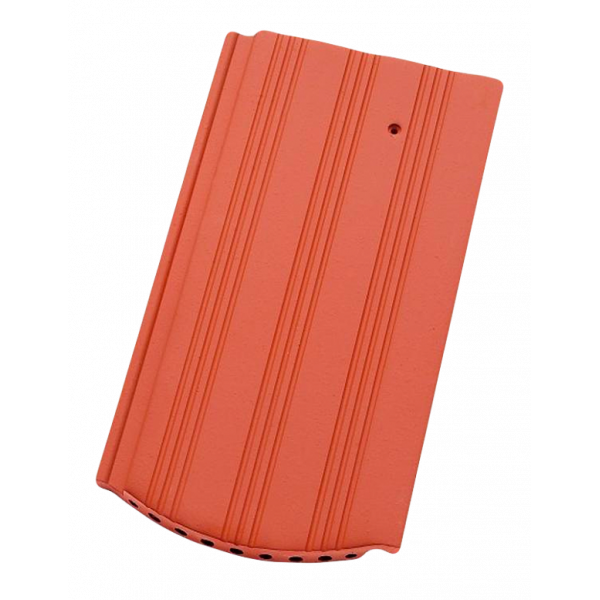 Керамічна черепиця Koramic Hohlstrangfalzziegel, натуральний червоний