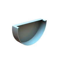 Заглушка желоба, алюминий , типоразмер 120, белый, Mazzonetto