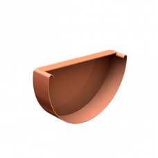 Заглушка жолоба, алюміній, типорозмір 120, червоно-цегляний, Mazzonetto