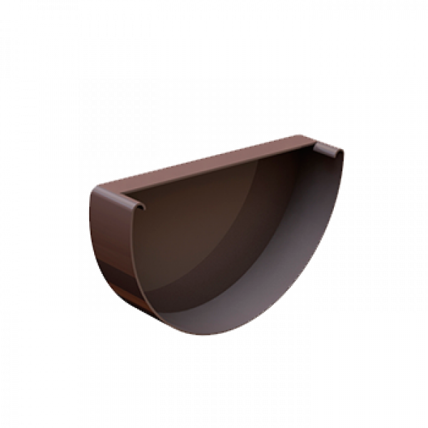 Заглушка жолоба, алюміній, типорозмір 120, коричневий, Mazzonetto