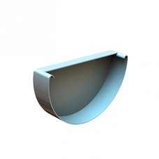 Заглушка жолоба, алюміній, типорозмір 150, білий, Mazzonetto