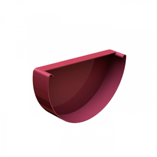 Заглушка жолоба, алюміній, типорозмір 120, вишневий, Mazzonetto