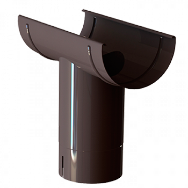 Воронка жолоба, алюміній, типорозмір 150, коричневий, Mazzonetto