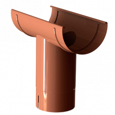 Воронка жолоба, алюміній, типорозмір 120, червоно-цегляний, Mazzonetto