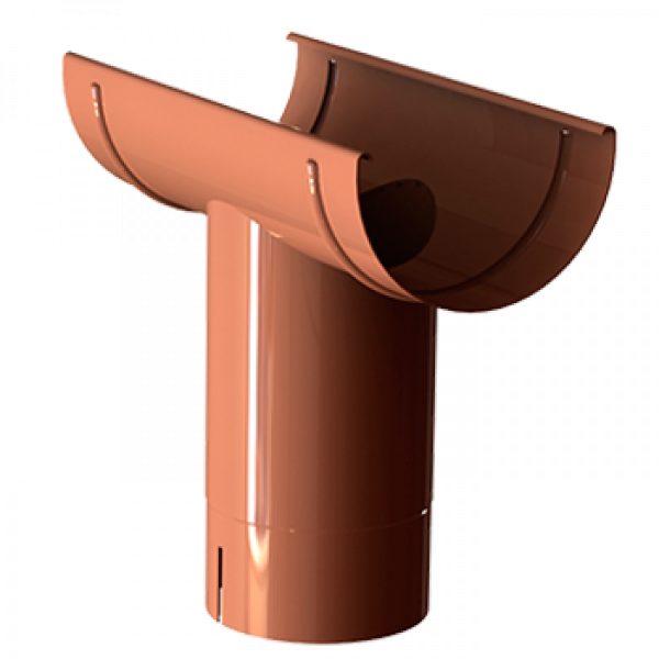 Воронка жолоба, алюміній, типорозмір 120, червоно-цегляний, Mazzonetto