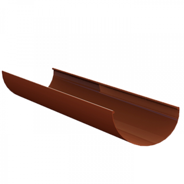 Жовоб водостічний, 3 метри, алюміній, типорозмір 150, червоно-цегляний, Mazzonetto