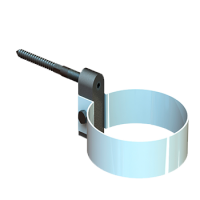 Крепление трубы (хомут), алюминий , типоразмер 100, белый, Mazzonetto