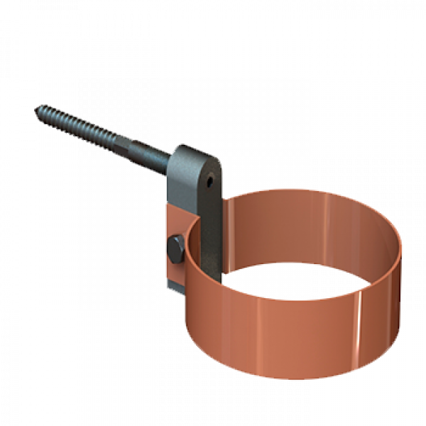 Кріплення труби (хомут), алюміній, типорозмір 100, червоно-цегляний, Mazzonetto