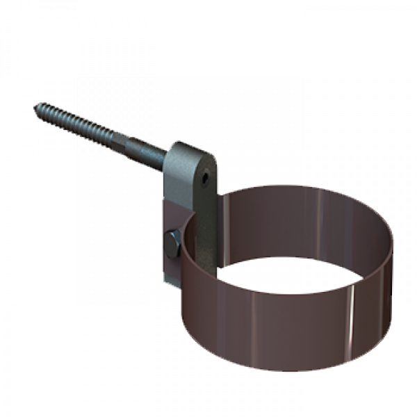 Кріплення труби (хомут), алюміній, типорозмір 100, коричневий, Mazzonetto