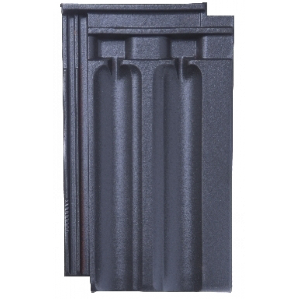 Керамічна черепиця Meyer-Holsen Doppelfalzziegel, Шиферно-чорний
