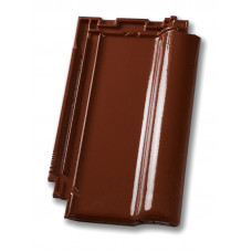 Керамічна черепиця Nelskamp F 10, Мигдально-коричневий глянцевий