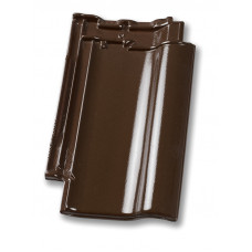 Керамічна черепиця Nelskamp F 12, Темно-коричневий глянцевий