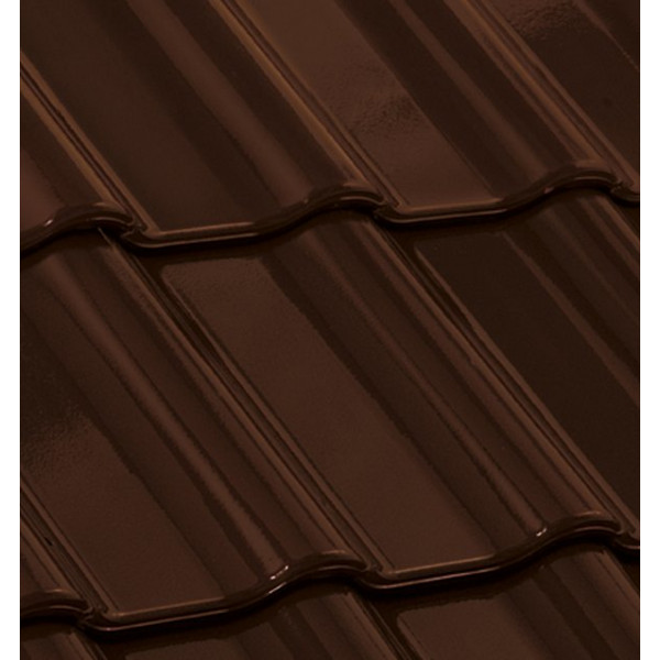 Керамічна черепиця Nelskamp F 12, Темно-коричневий глянцевий