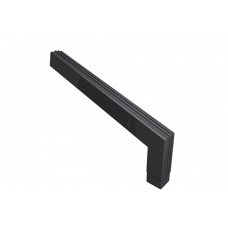 Коліно для квадратного водостоку 72 градуси d-100 мм довге, алюміній, Темно-сірий RAL 7016, Prefa