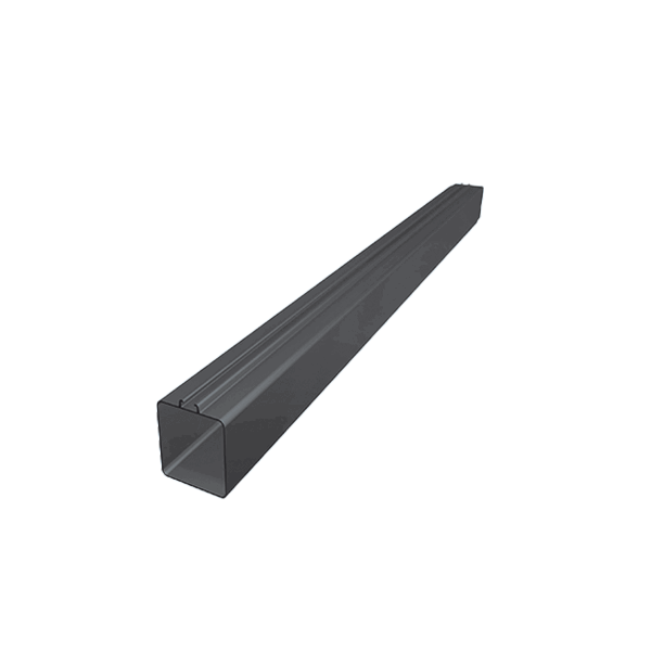 Труба квадратна 1,5 м, d-100 мм, 1,6 мм, алюміній, Темно-сірий RAL 7016, Prefa