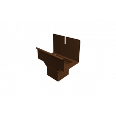 Вихід для труби квадратної d-100 мм, 333 мм для квадратного водостоку, алюміній, Коричневий, Prefa