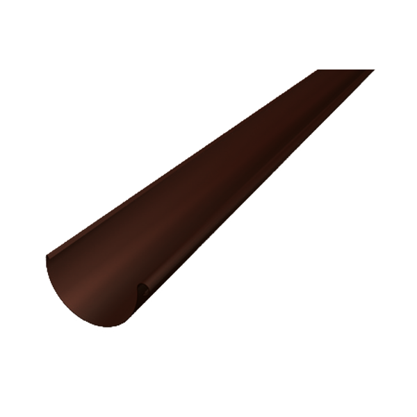 Жовоб півкруглий 3 м, алюміній, Оріхово-коричневий, Prefa