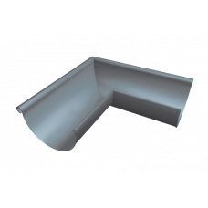 Кут напівкруглого жолоба 333 мм, зовнішній, алюміній, Темно-сірий RAL 7016, Prefa
