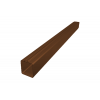 Труба квадратна 3 м, d-100 мм, 1,6 мм, алюміній, Коричневий, Prefa