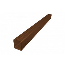 Труба квадратна 3 м, d-100 мм, 1,6 мм, алюміній, Коричневий, Prefa