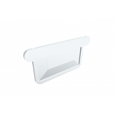 Заглушка прямокутного жолоба універсальна 333 мм для квадратного водостоку, алюміній, Білий, Prefa