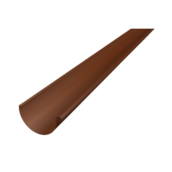 Жовоб півкруглий 3 м, алюміній, Коричневий, Prefa