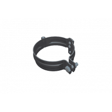 Хомут труби круглої d-100 мм, M10, без штира, алюміній, Темно-сірий RAL 7016, Prefa