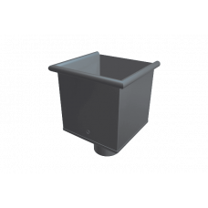 Одиночна вирва, d-100 мм для круглого водостоку, алюміній, Темно-сірий RAL 7016, Prefa