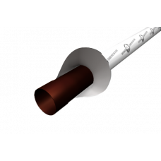 Труба кругла d-100 мм, 1,45 м, алюміній, Оріхово-коричневий, Prefa