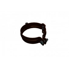 Хомут труби круглої d-100 мм, M10, без штира, алюміній, Оріхово-коричневий, Prefa