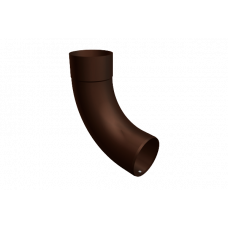 Коліно 72 градуси d-100 мм для круглого водостоку, алюміній, Оріхово-коричневий, Prefa