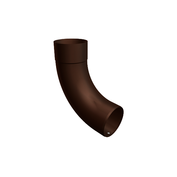 Коліно 72 градуси d-100 мм для круглого водостоку, алюміній, Оріхово-коричневий, Prefa