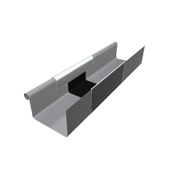 Компенсатор прямокутного жолоба 333 мм з накладкою для квадратного водостоку, алюміній, Білий, Prefa