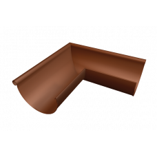 Кут напівкруглого жолоби 333 мм, зовнішній, алюміній, Коричневий, Prefa