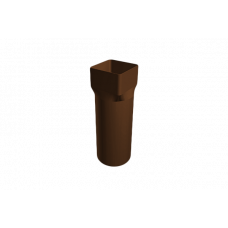 Сполучна муфта труби квадратної, d-100 мм, алюміній, Коричневий, Prefa