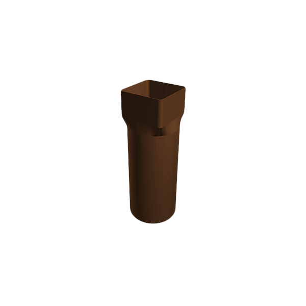 Сполучна муфта труби квадратної, d-100 мм, алюміній, Коричневий, Prefa